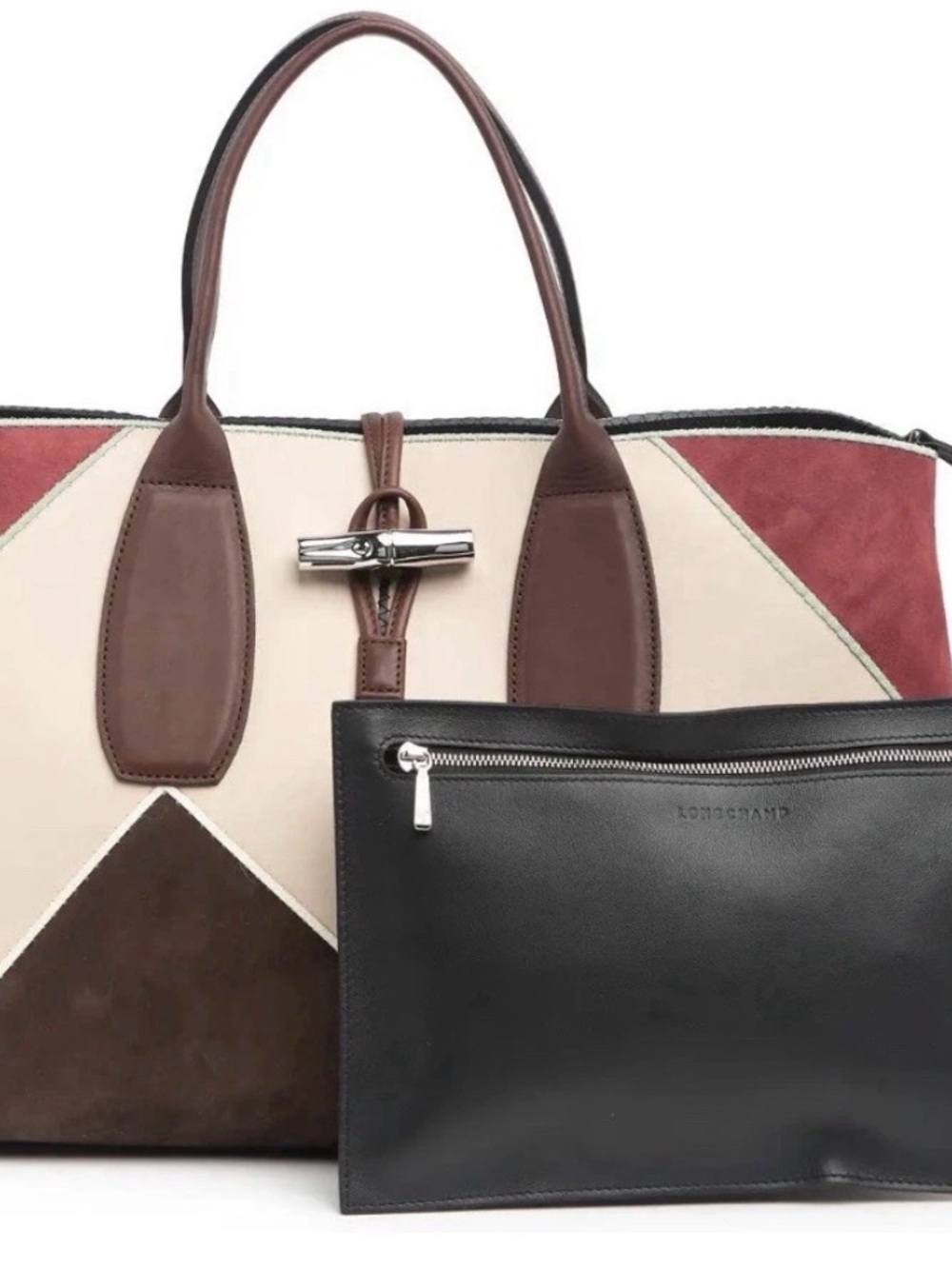 Longchamp ROSEAU NOMADE Multicolor Leather Bag $1250 New